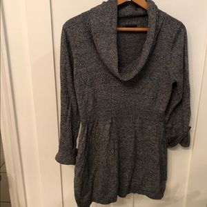 Peplum cowl neck maternity sweater